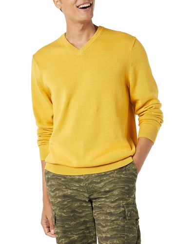Amazon Essentials Pullover mit V-Ausschnitt - Gelb
