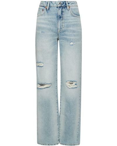 Superdry Jeans aus Bio-Baumwolle mit weitem Beinschnitt Frühling Vintage Custom 28/32 - Blau