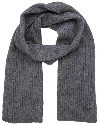 GANT O2. Wool Knit Scarf Schal - Grau