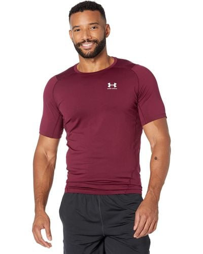 Under Armour S Armor Heatgear Compression Short-sleeve T-shirt - Purple
