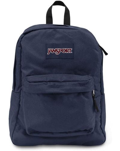 Jansport Superbreak One Backpack Navy - Durable, Lightweight Bookbag With 1 Main Compartment, Front Utility Pocket With Built-in - Blue