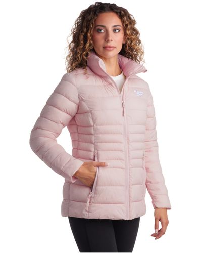 Reebok Lightweight Puffer Parka Coat – Casual Jacket For - Pink