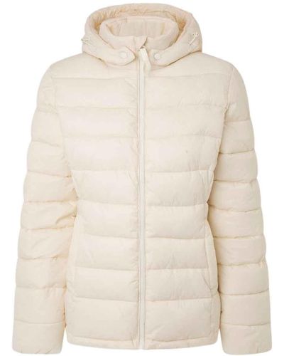 Pepe Jeans Maddie Short Puffer Jacket - Natur