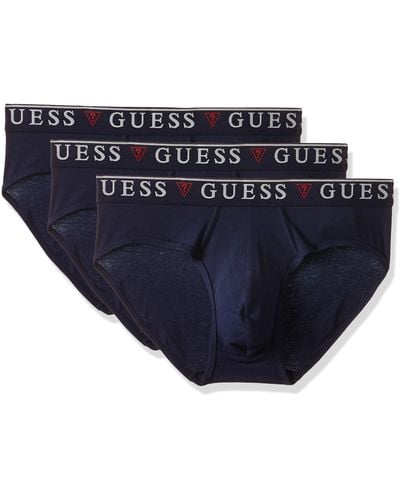 Guess 3 Slip Uomo Art U97G00 JR003 D780 Colore Foto Misura A Scelta Foto L - Blu