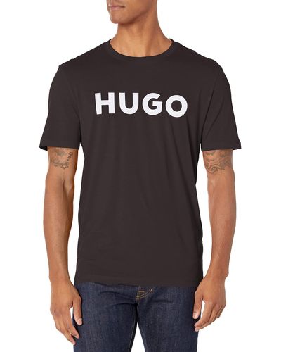 HUGO Print Logo Short Sleeve T-shirt - Black