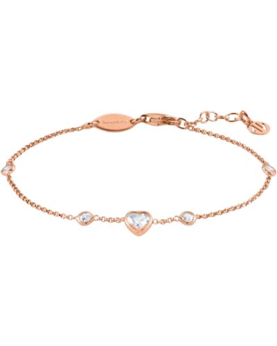 Nomination Bracelet Bella Collection In 925 Sterling Silver And Cubic Zirconia. Rose Gold Finish. Heart - Metallic