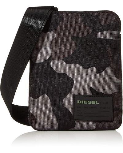 DIESEL 'F-Discover' Schultertasche mit Camouflage-Print - Schwarz