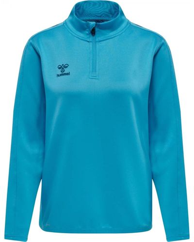 Hummel Hmlcore Xk Half Zip Sweat Multisport Sweatshirt Mit Kurzem Reißverschluss - Blau