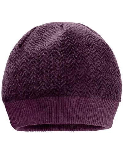 Jack Wolfskin S/ladies Patan Knitted Hat - Purple