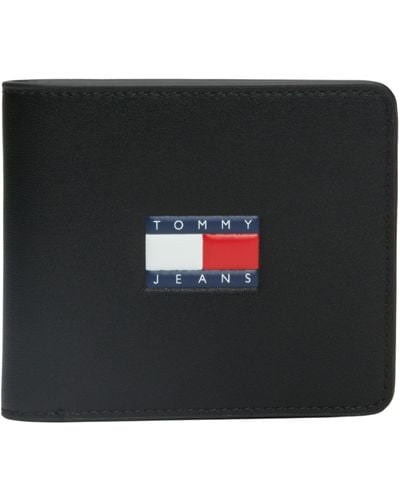 Tommy Hilfiger Wallet Heritage Leather For Credit Cards - Black