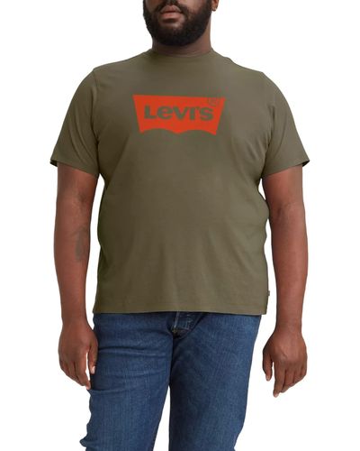 Levi's Big & Tall Graphic Tee T-shirt Bw Martini Olive - Green