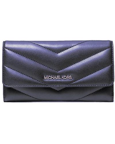 Michael Kors Wallet For Jet Set Travel Collection Trifold Wallet For - Blue