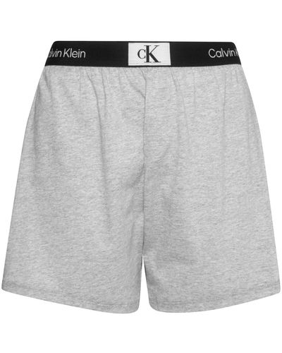 Calvin Klein Pantalon De Pyjama Court - Gris