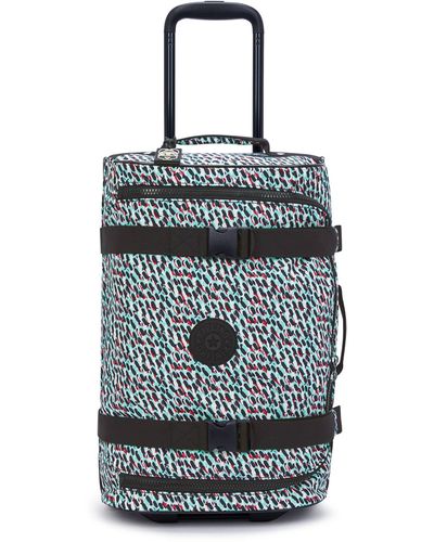 Kipling Aviana Small Printed Rolling Carry-on Luggage Abstract Print - Blue