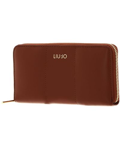 Liu Jo Gondra Zip Around Wallet XL Suede - Orange