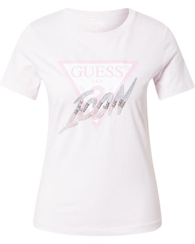 Guess Shirt weiß/rosa/pastellpink XS