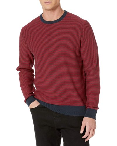 Amazon Essentials Suéter de Cuello Redondo pullover-sweaters - Rojo