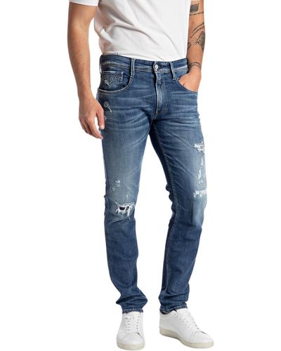 Replay Jeans Anbass Slim-Fit Bio - Blau