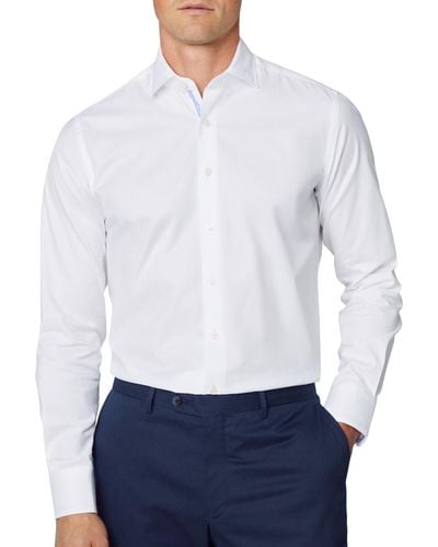 Hackett Twill-Streifen Hemd - Weiß