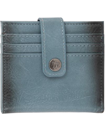 Wrangler Portafoglio sottile da donna con porta carte di credito a due ante - Blu