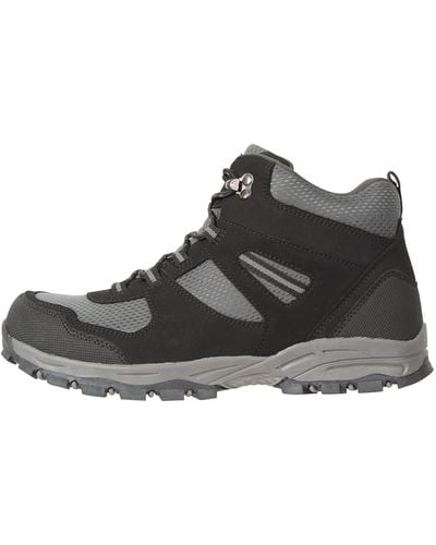 Mountain Warehouse Mcleod Womens Comfortable Boots - Breathable, Durable, Padded & Lightweight Walking Shoes - For Spring - Black