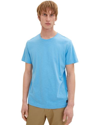 Tom Tailor 1037280 Basic T-Shirt - Blau