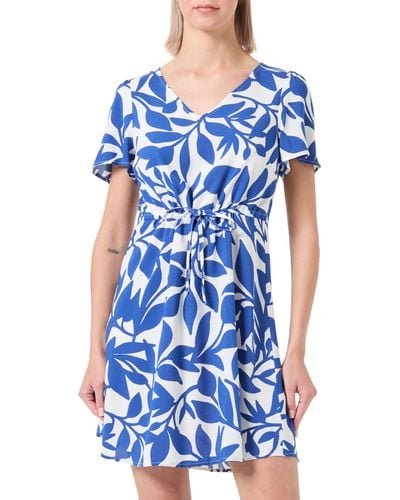 Vero Moda Vmeasy Joy Ss Short Dress Wvn Ga Summer - Blue
