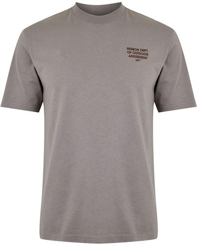 Reebok S Cl Sv T-shirt Chalk Melange Xl in Grey for Men | Lyst UK