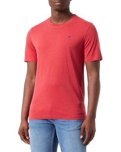 Scotch & Soda Garment Dye Logo T-Shirt - Rot