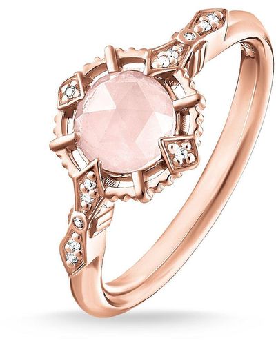 Thomas Sabo Ring Vintage Pink 925 Sterling Silver; 18k Rose Gold Plating D_tr0043-925-26
