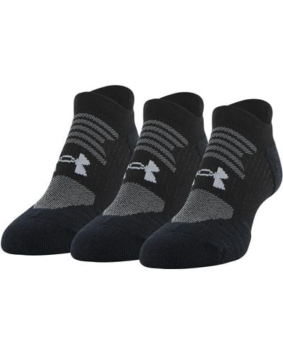 Under Armour Play Up No Show Tab Socks - Black