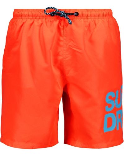Superdry Sportswear Logo 43,2 cm recycelte Badeshorts - Orange