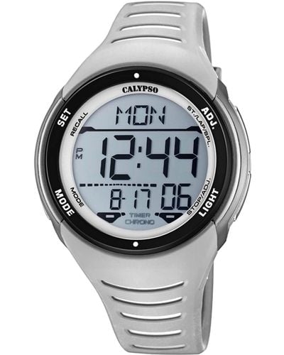 Calypso St. Barth Digital Quartz Watch With Plastic Strap K5807/1 - Grey