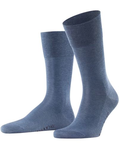 FALKE Tiago Socken Fil D'Ecosse Baumwolle Schwarz Weiß viele weitere Farben verstärkte socken ohne Muster atmungsaktiv - Blau