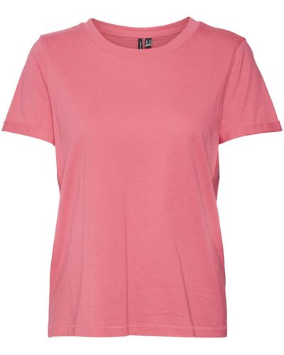 Vero Moda Vmpaula S/s T-shirt Noos - Pink