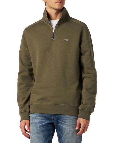 GANT Con Mezza Zip Maglia di Tuta - Verde