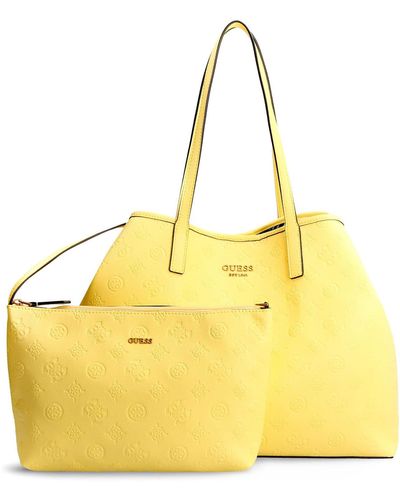 Guess Vikky Large Tote L Geel
