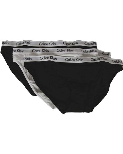 Calvin Klein Confezione 3 Slip Donna tripack Mutande Underwear CK Articolo QD3588E Bikini 3PK - Nero