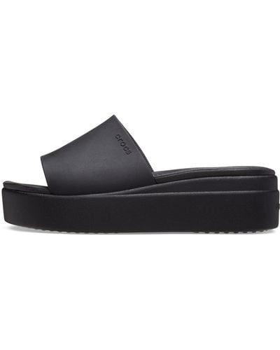Crocs™ Brooklyn Slide Sandaal Voor - Zwart