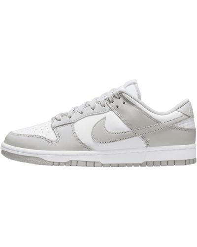 Nike Niebla gris dunk low sneakers - Blanco