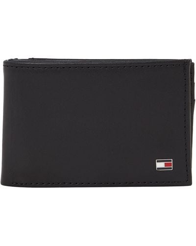 Tommy Hilfiger S Eton Mini Cc Flap & Coin Pocket Portemonnee - Zwart