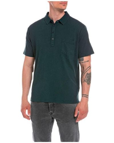Replay M6456.000.23468g Short Sleeve Polo - Green