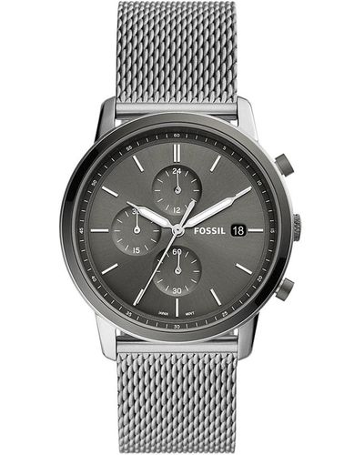 Fossil Steel Fashion Analogue Quartz Watch - Grey