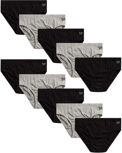 Reebok 's Underwear – Low Rise Briefs With Contour - Black