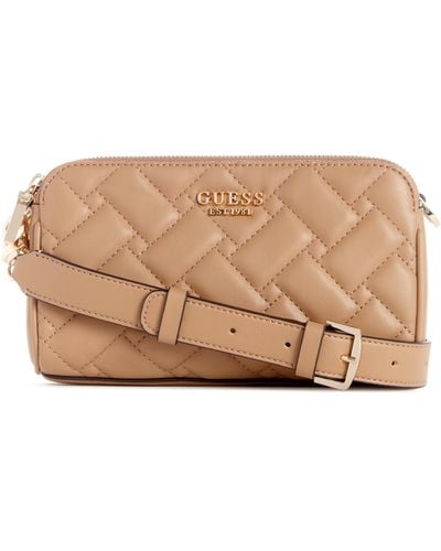 Guess Alanna Mini Status Crossbody - Naturel