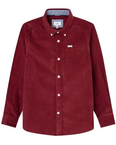 Pepe Jeans Dysart Overhemd Voor - Rood