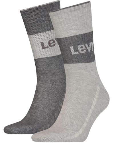 Levi's Adult Plant Based Dying Cut 2 Pack Short Sock - Grau
