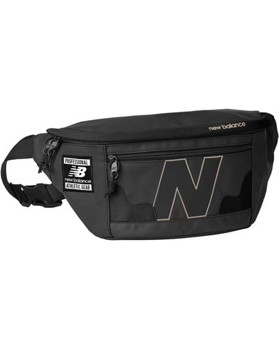 New Balance , , Legacy Waist Bag, Casual And Athletic Fanny Pack, One Size, Black/black