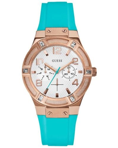 Guess Reloj Análogo clásico para Mujer de Cuarzo con Correa en Acero Inoxidable W0564L3 - Azul