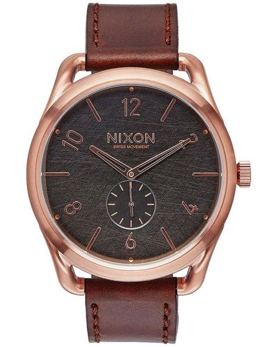Nixon Erwachsene Digital Uhr mit Leder Armband A465-1890-00 - Pink